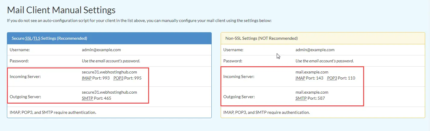 IMAP setting for error the mail server imap gmail com is not responding