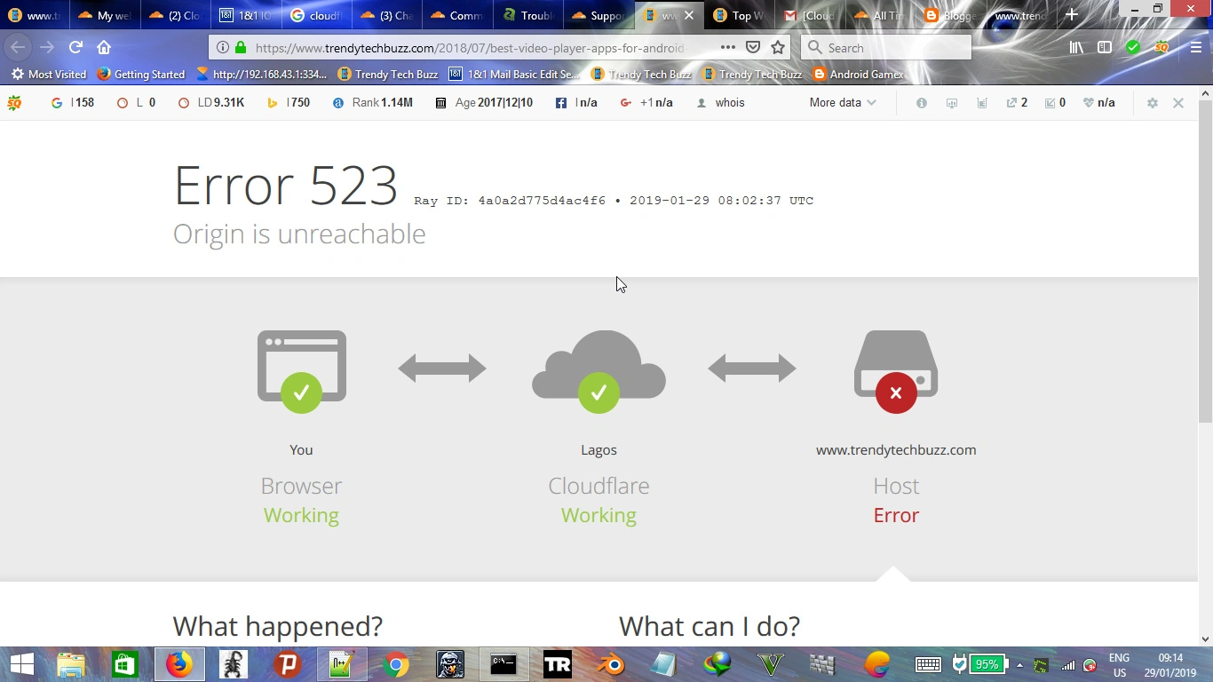 Cloudflare error code 523